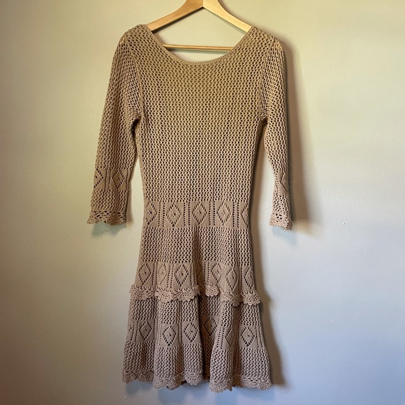 Moda International Dresses & Skirts - Moda International Cotton Crocheted Dress